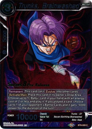 Trunks, Brainwashed (BT8-009_PR) [Malicious Machinations Prerelease Promos] Dragon Ball Super
