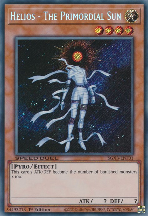 Helios - The Primordial Sun [SGX3-ENF01] Secret Rare Yu-Gi-Oh!
