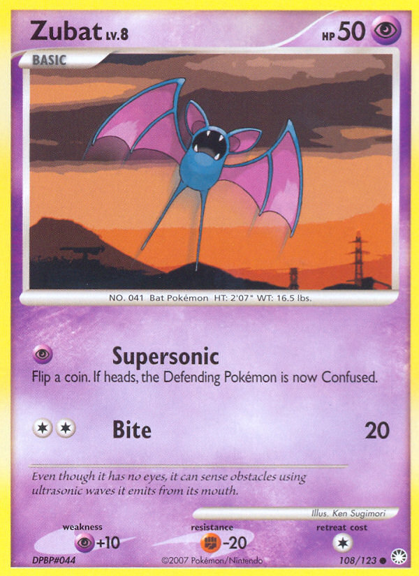 Zubat (108/123) [Diamond & Pearl: Mysterious Treasures] Pokémon