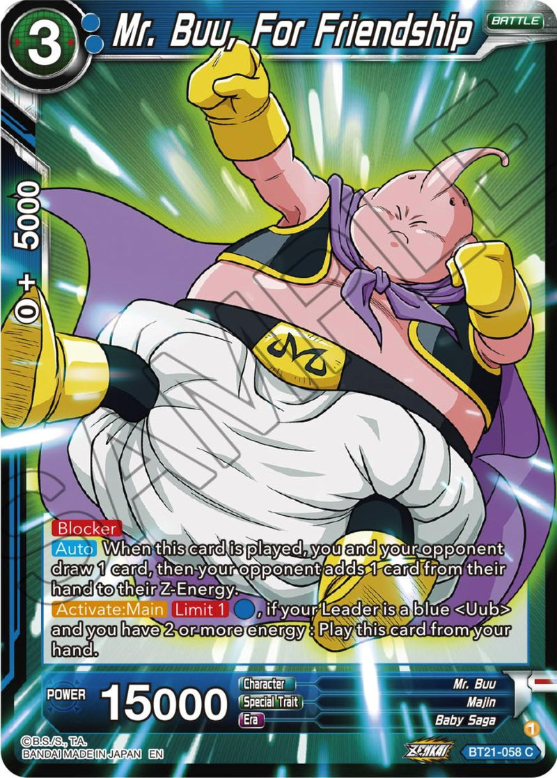 Mr. Buu, For Friendship (BT21-058) [Wild Resurgence] Dragon Ball Super