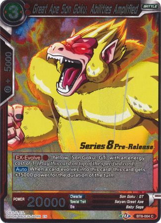 Great Ape Son Goku, Abilities Amplified (BT8-004_PR) [Malicious Machinations Prerelease Promos] Dragon Ball Super