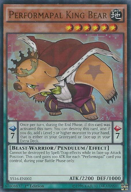 Performapal King Bear [YS16-EN002] Ultra Rare Yu-Gi-Oh!