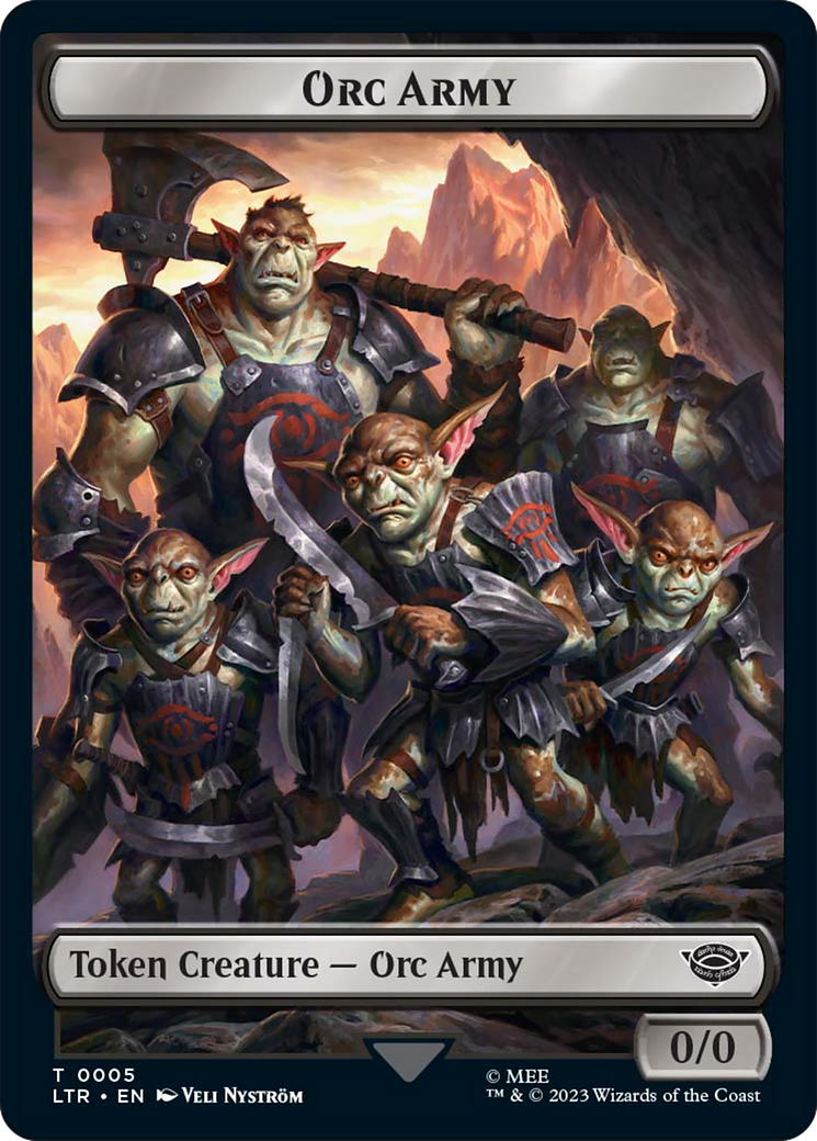 Food (11) // Orc Army (05) Double-Sided Token [The Lord of the Rings: Tales of Middle-Earth Tokens] Magic: The Gathering