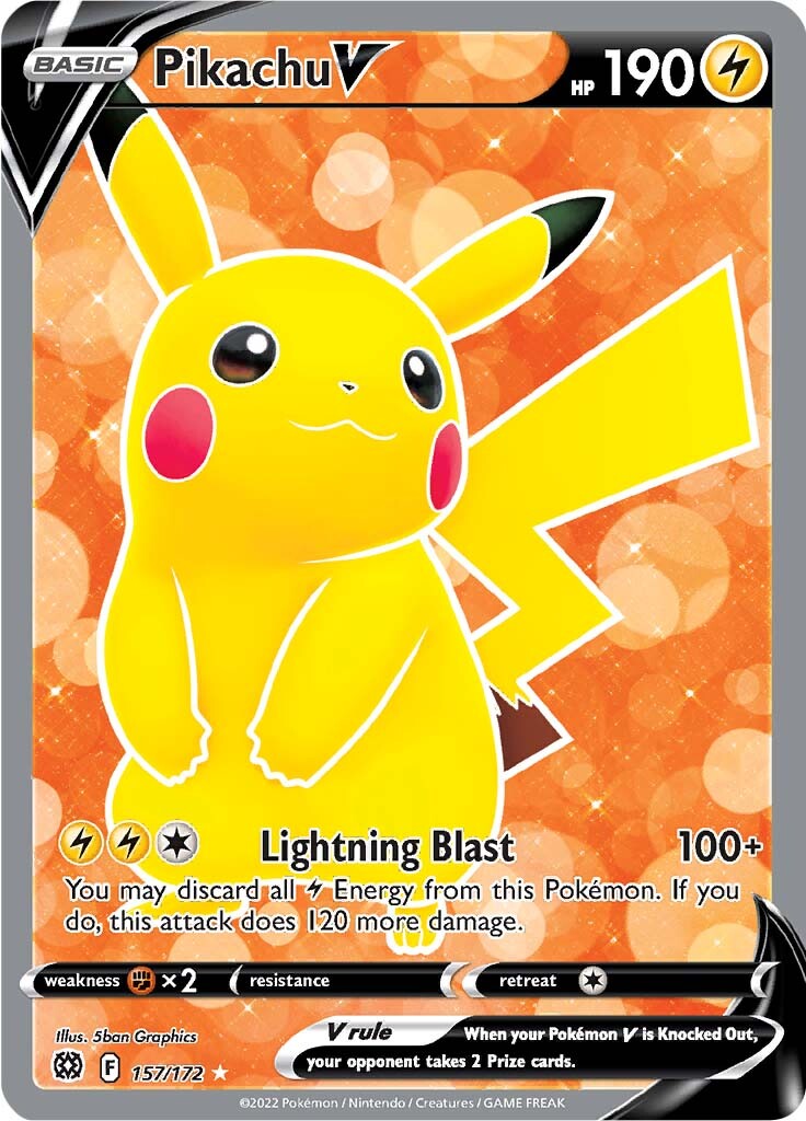 Pikachu V (157/172) [Sword & Shield: Brilliant Stars] Pokémon