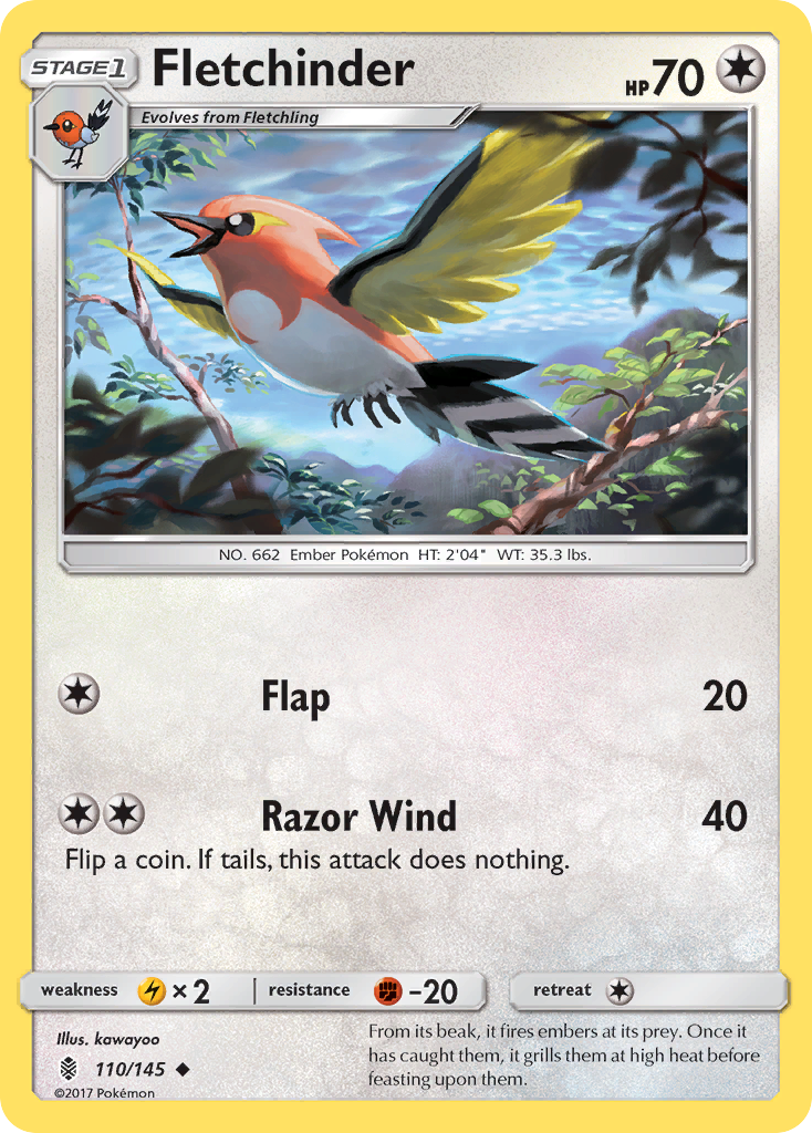 Fletchinder (110/145) [Sun & Moon: Guardians Rising] Pokémon
