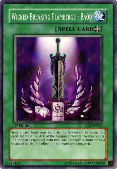 Wicked-Breaking Flamberge - Baou [SD5-EN027] Common Yu-Gi-Oh!
