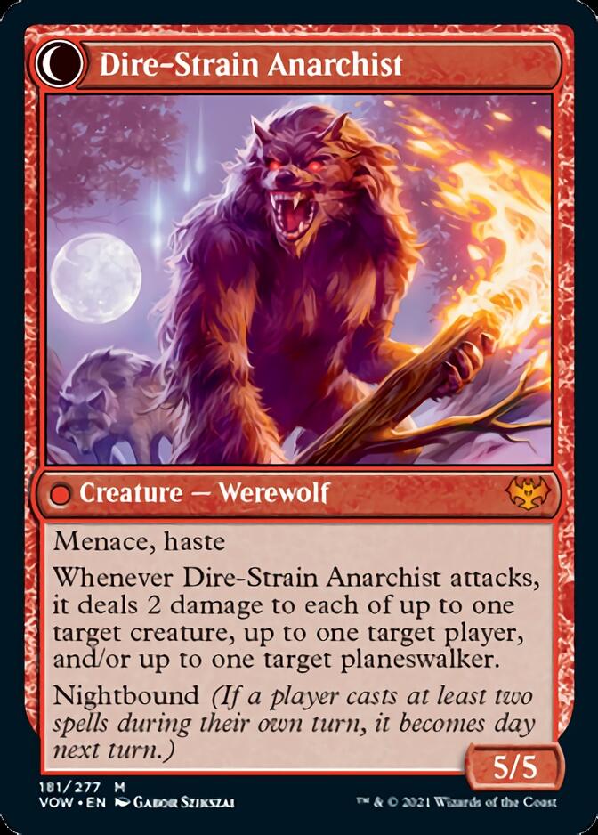 Volatile Arsonist // Dire-Strain Anarchist [Innistrad: Crimson Vow] Magic: The Gathering