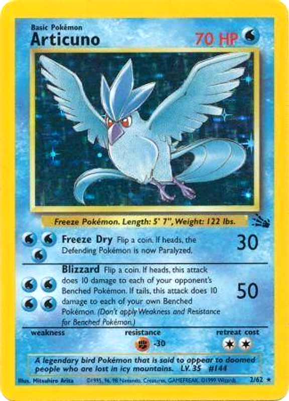 Articuno (2/62) [Fossil Unlimited] Pokémon