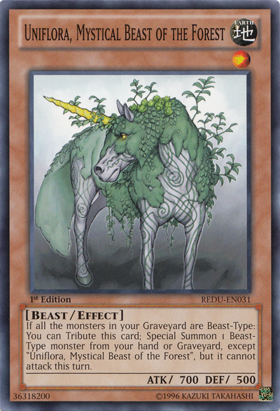 Uniflora, Mystical Beast of the Forest [REDU-EN031] Common Yu-Gi-Oh!