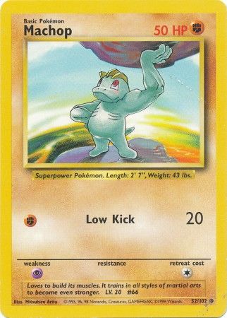 Machop (52/102) [Base Set Unlimited] Pokémon