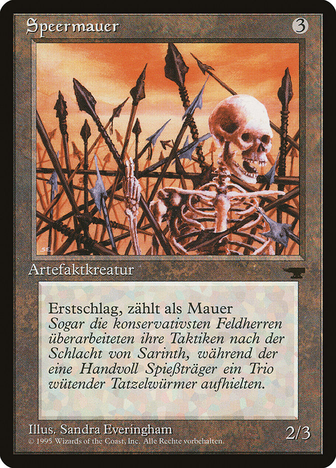 Wall of Spears (German) - "Speermauer" [Renaissance] Magic: The Gathering