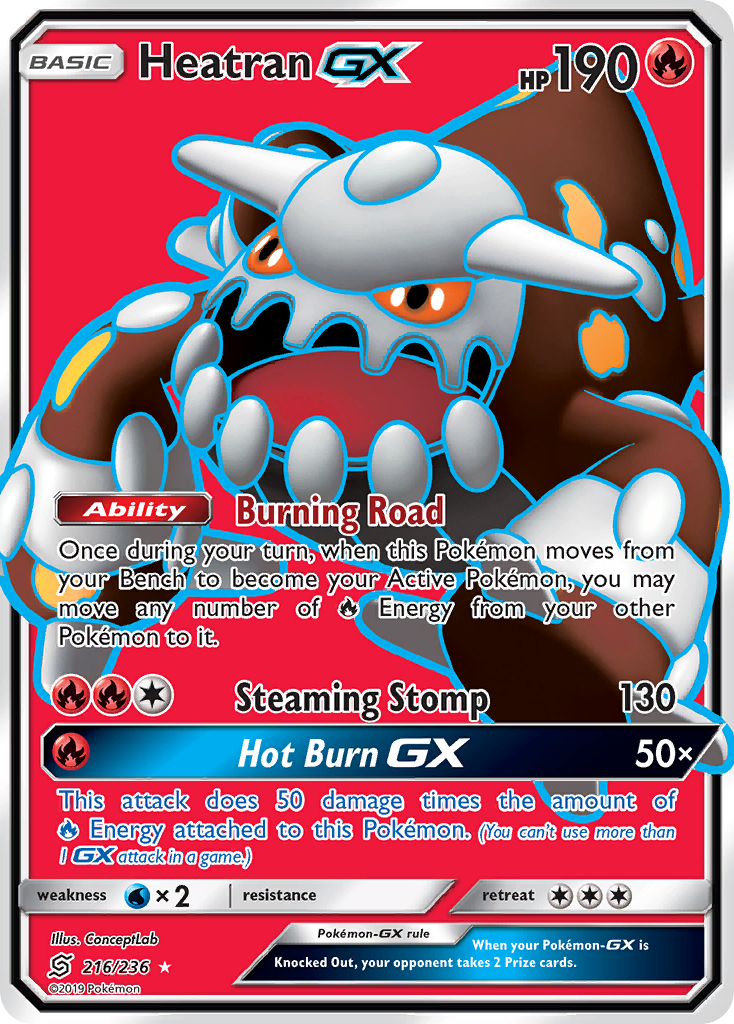 Heatran GX (216/236) [Sun & Moon: Unified Minds] Pokémon