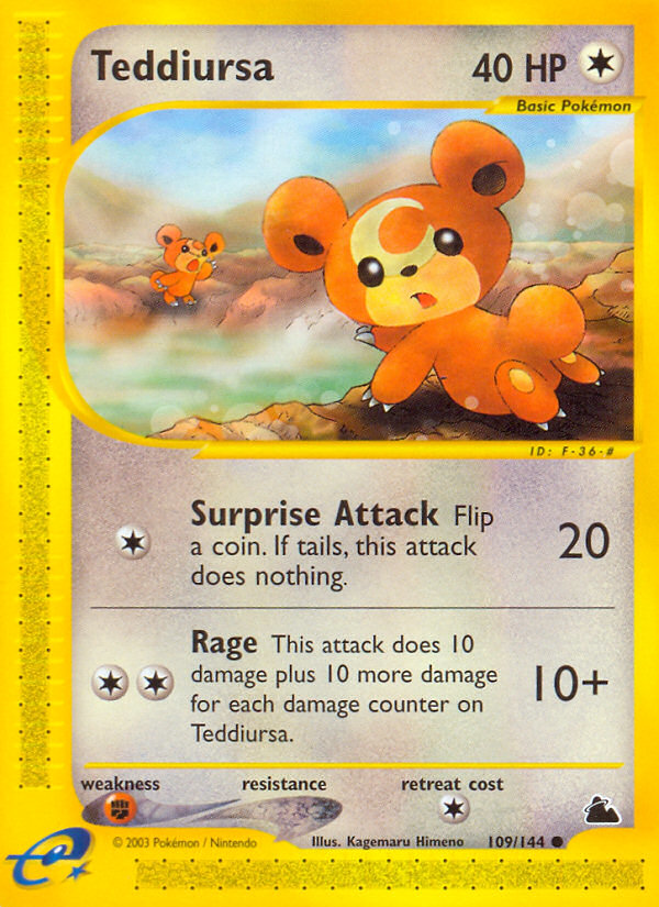 Teddiursa (109/144) [Skyridge] Pokémon