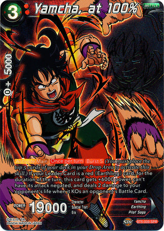 Yamcha, at 100-Percent (SPR) (BT5-009) [Miraculous Revival] Dragon Ball Super