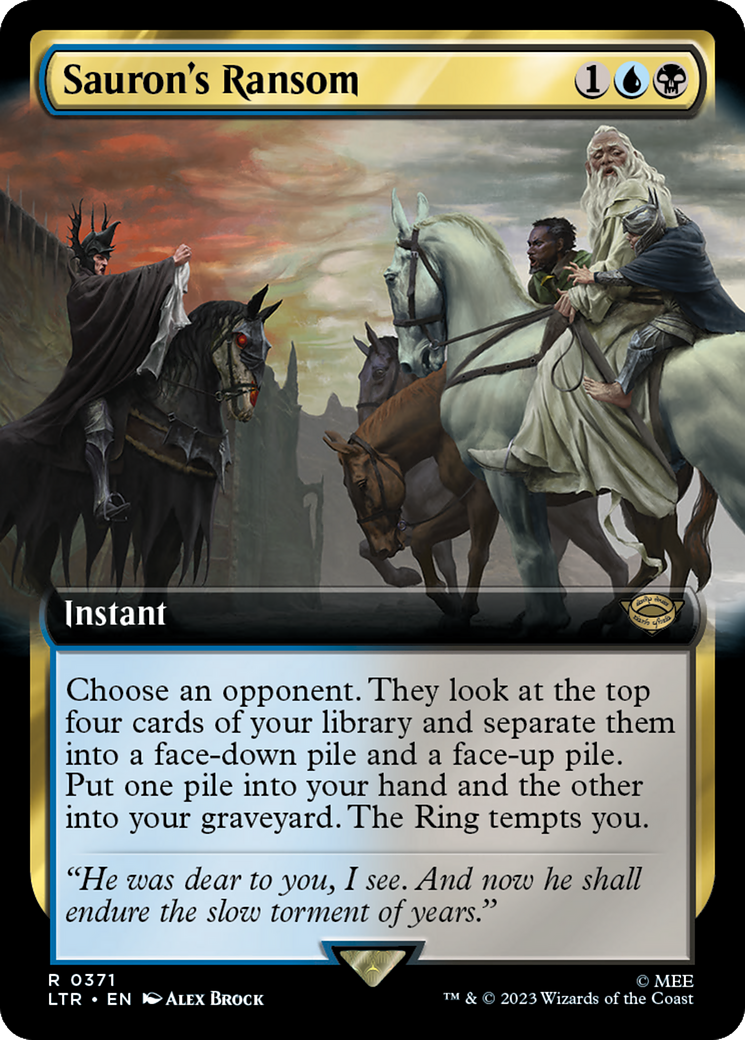 Sauron's Ransom (Extended Art) [The Lord of the Rings: Tales of Middle-Earth] Magic: The Gathering