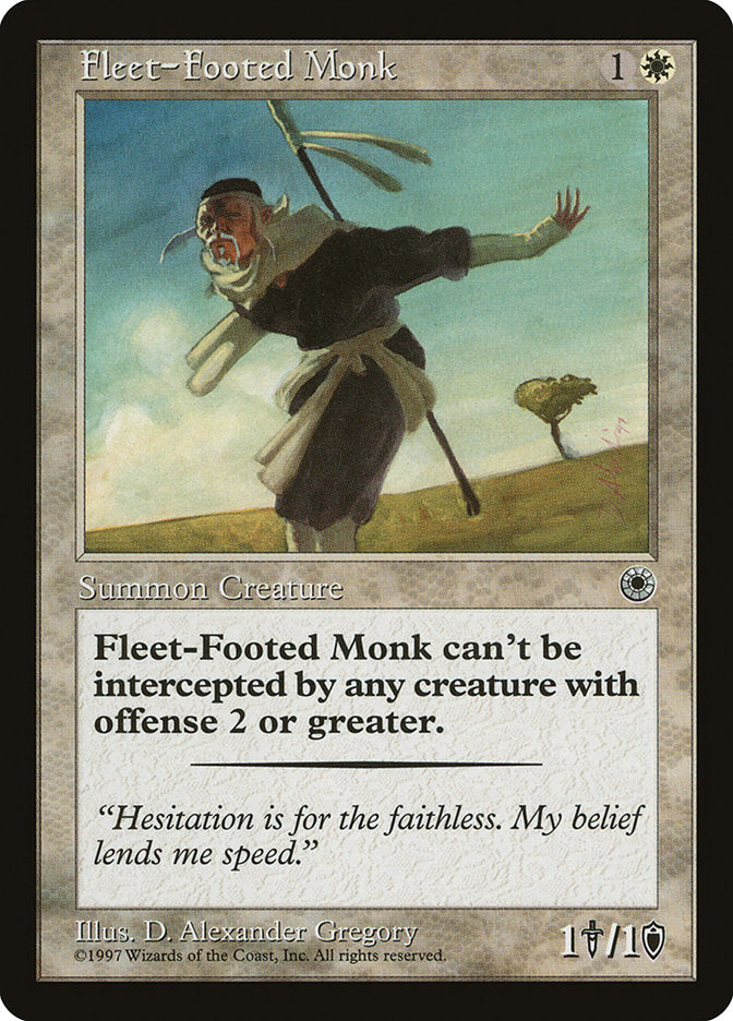 Fleet-Footed Monk [Portal] Magic: The Gathering