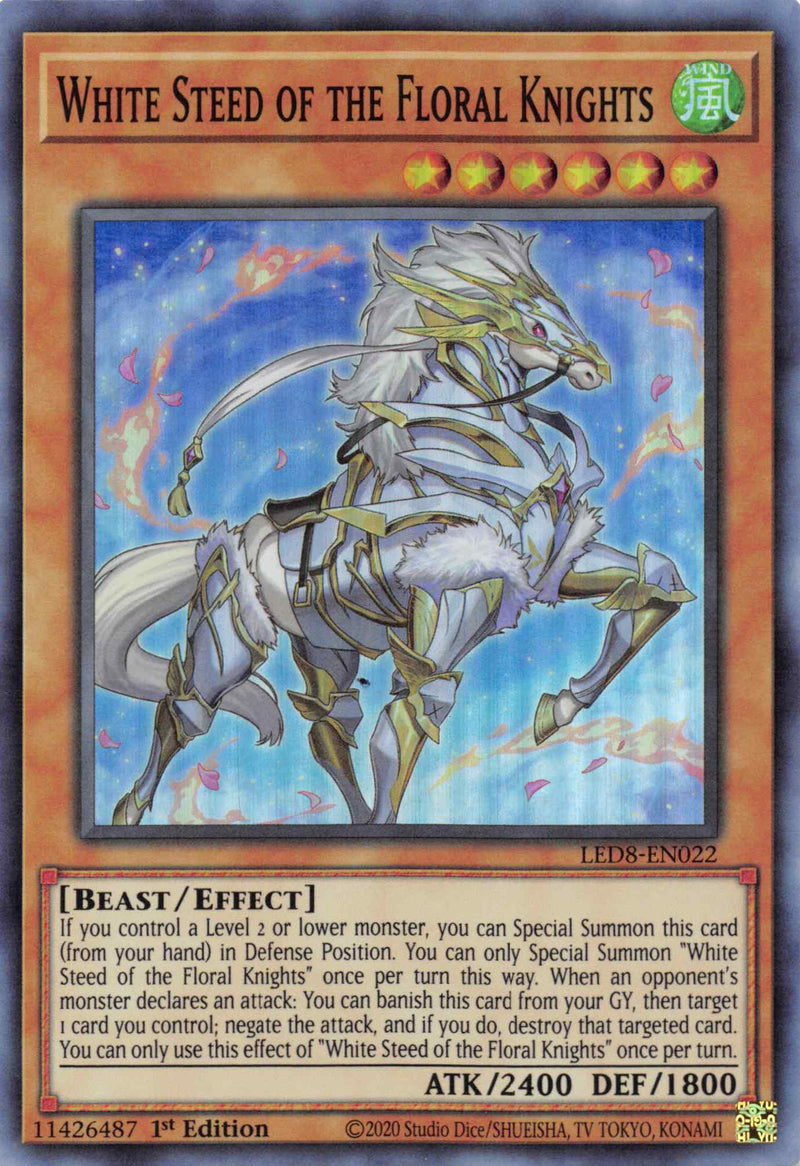 White Steed of the Floral Knights [LED8-EN022] Super Rare Yu-Gi-Oh!