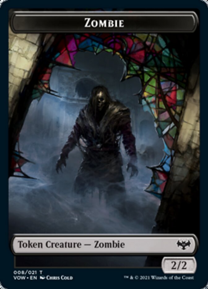 Zombie (008) // Spirit Cleric Double-Sided Token [Innistrad: Crimson Vow Tokens] Magic: The Gathering