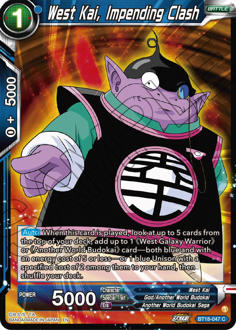 West Kai, Impending Crash (BT18-047) [Dawn of the Z-Legends] Dragon Ball Super