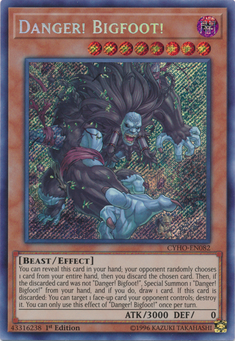 Danger! Bigfoot! [CYHO-EN082] Secret Rare Yu-Gi-Oh!