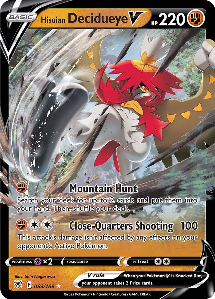 Hisuian Decidueye V (083/189) [Sword & Shield: Astral Radiance] Pokémon