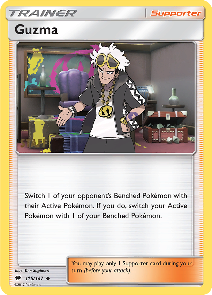 Guzma (115/147) (Regional Championships Staff) [Sun & Moon: Burning Shadows] Pokémon
