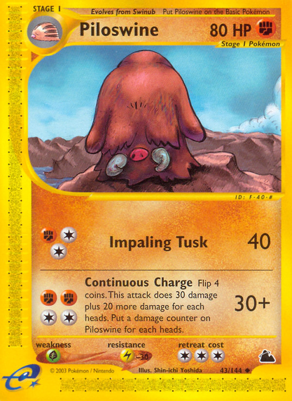 Piloswine (43/144) [Skyridge] Pokémon