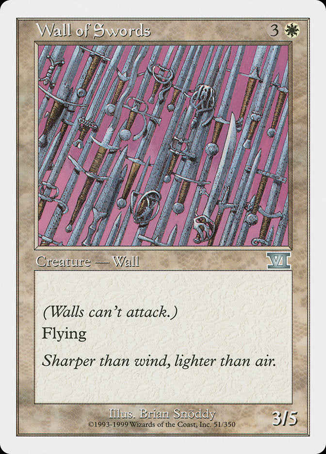 Wall of Swords [Classic Sixth Edition] Magic: The Gathering
