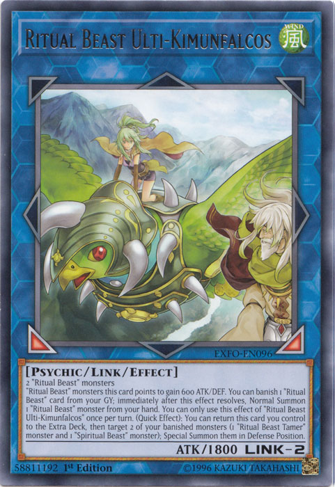 Ritual Beast Ulti-Kimunfalcos [EXFO-EN096] Rare Yu-Gi-Oh!