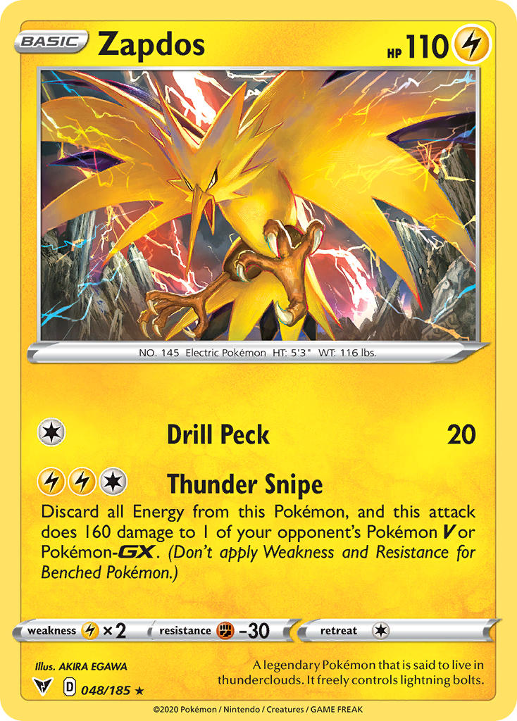 Zapdos (048/185) [Sword & Shield: Vivid Voltage] Pokémon