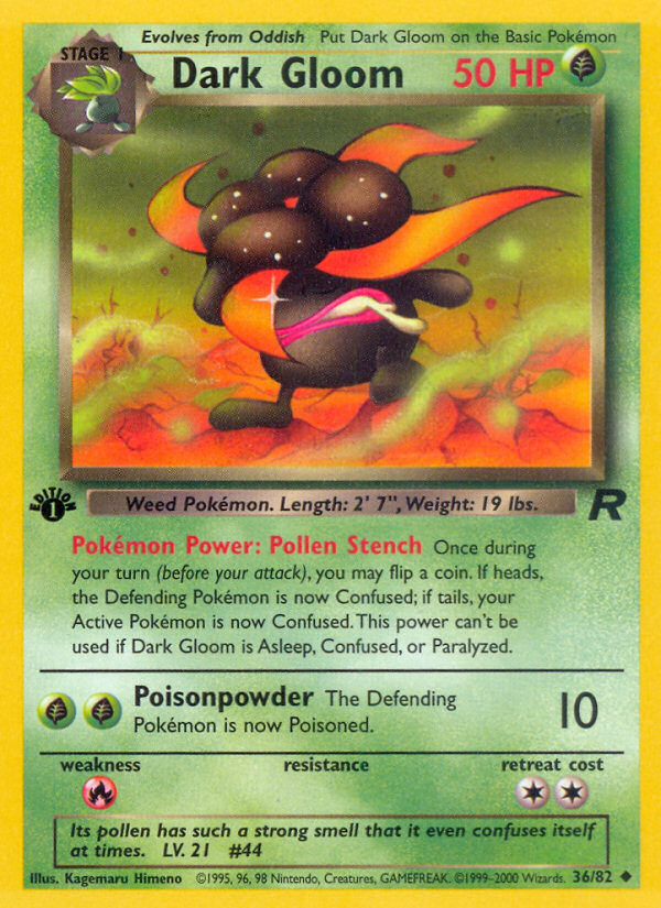 Dark Gloom (36/82) [Team Rocket 1st Edition] Pokémon