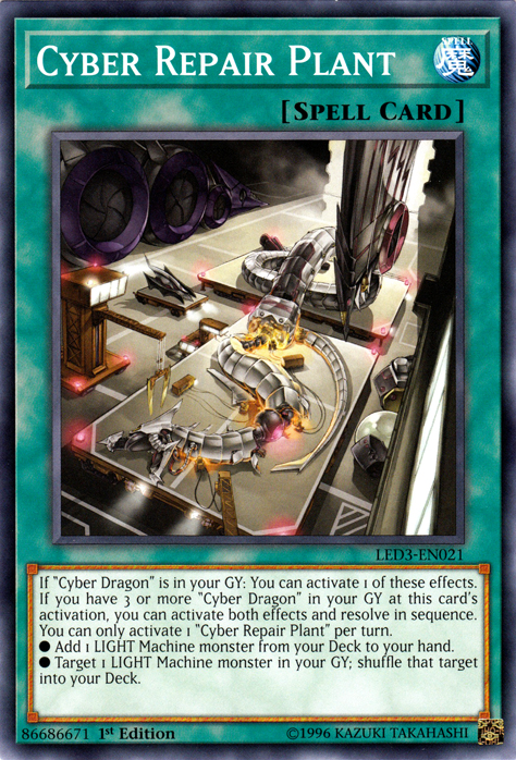 Cyber Repair Plant [LED3-EN021] Common Yu-Gi-Oh!