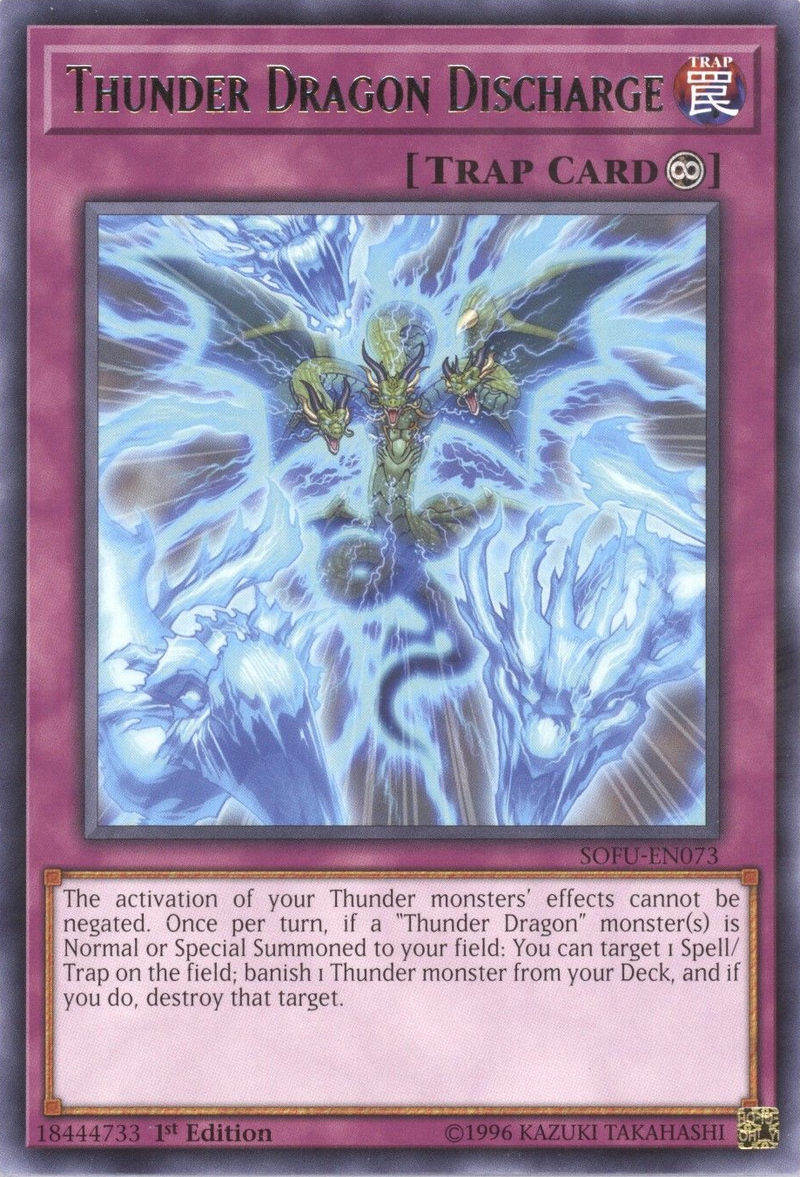 Thunder Dragon Discharge [SOFU-EN073] Rare Yu-Gi-Oh!