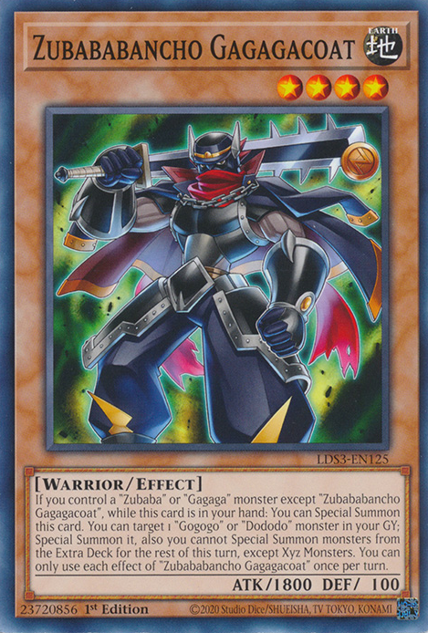 Zubababancho Gagagacoat [LDS3-EN125] Common Yu-Gi-Oh!