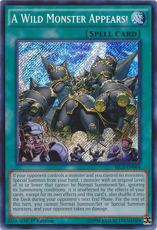 A Wild Monster Appears! [SECE-EN064] Secret Rare Yu-Gi-Oh!