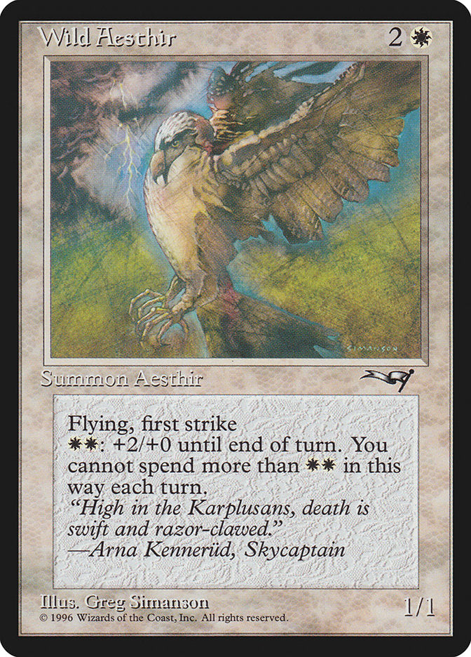 Wild Aesthir (Lightning Background) [Alliances] Magic: The Gathering