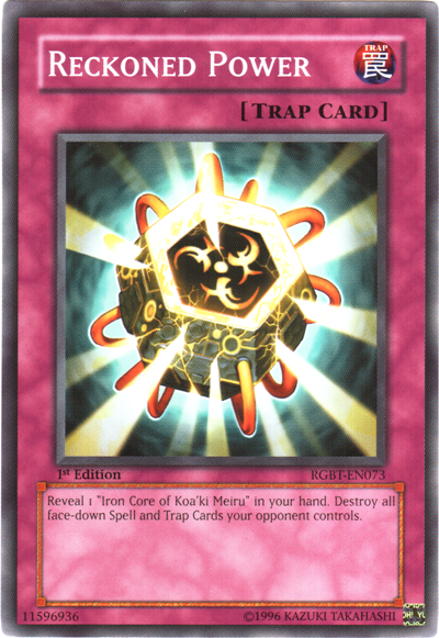 Reckoned Power [RGBT-EN073] Common Yu-Gi-Oh!