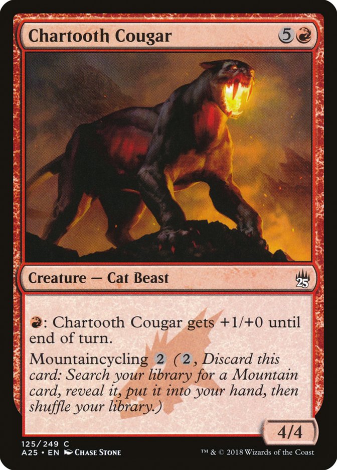 Chartooth Cougar [Masters 25] Magic: The Gathering