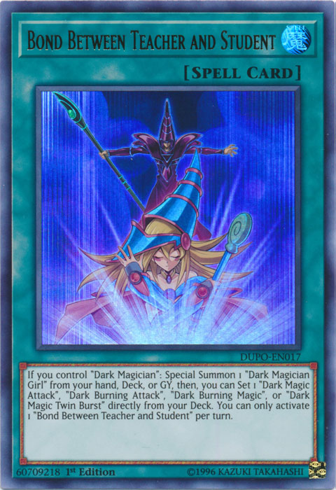 Bond Between Teacher and Student [DUPO-EN017] Ultra Rare Yu-Gi-Oh!