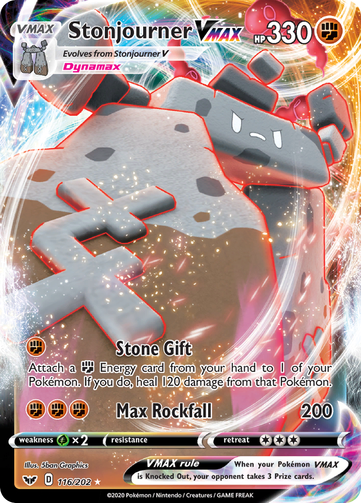 Stonjourner VMAX (116/202) [Sword & Shield: Base Set] Pokémon