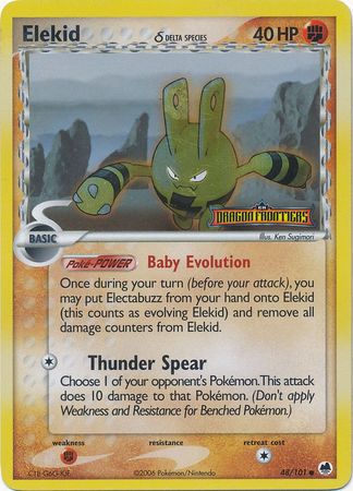 Elekid (48/101) (Delta Species) (Stamped) [EX: Dragon Frontiers] Pokémon