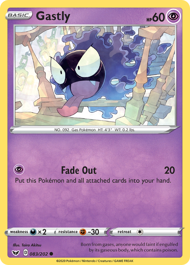 Gastly (083/202) [Sword & Shield: Base Set] Pokémon