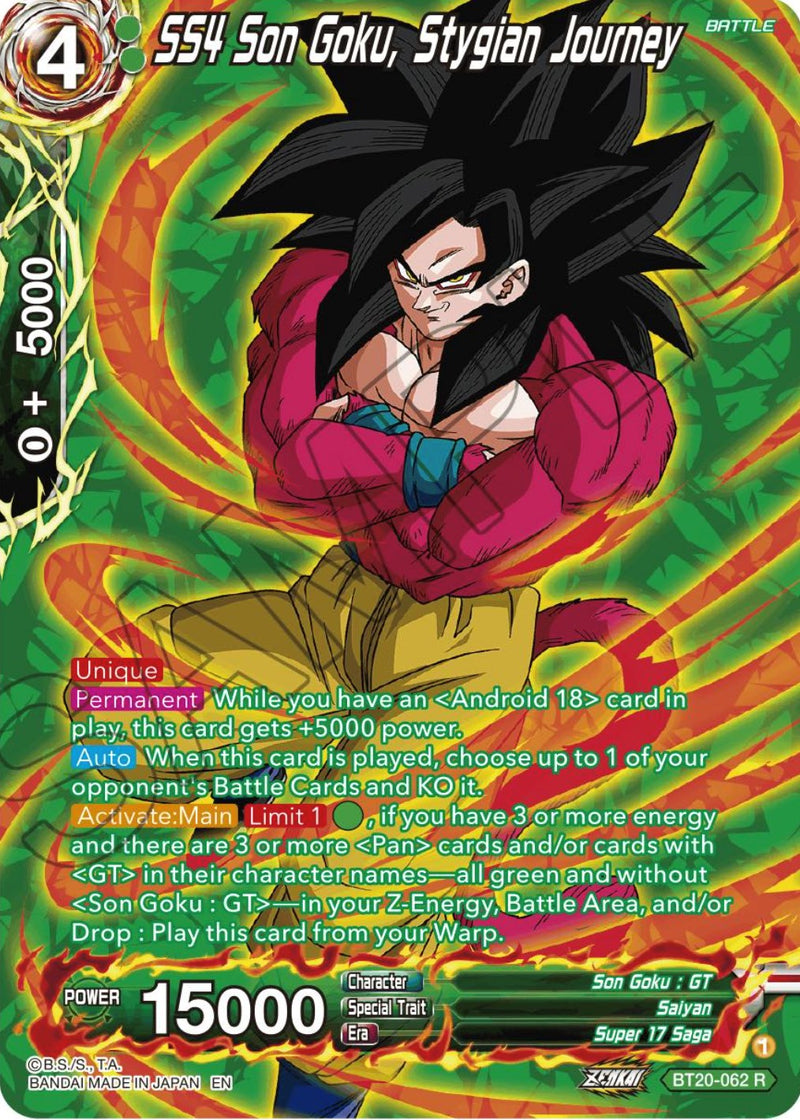 SS4 Son Goku, Stygian Journey (Silver Foil) (BT20-062) [Power Absorbed] Dragon Ball Super