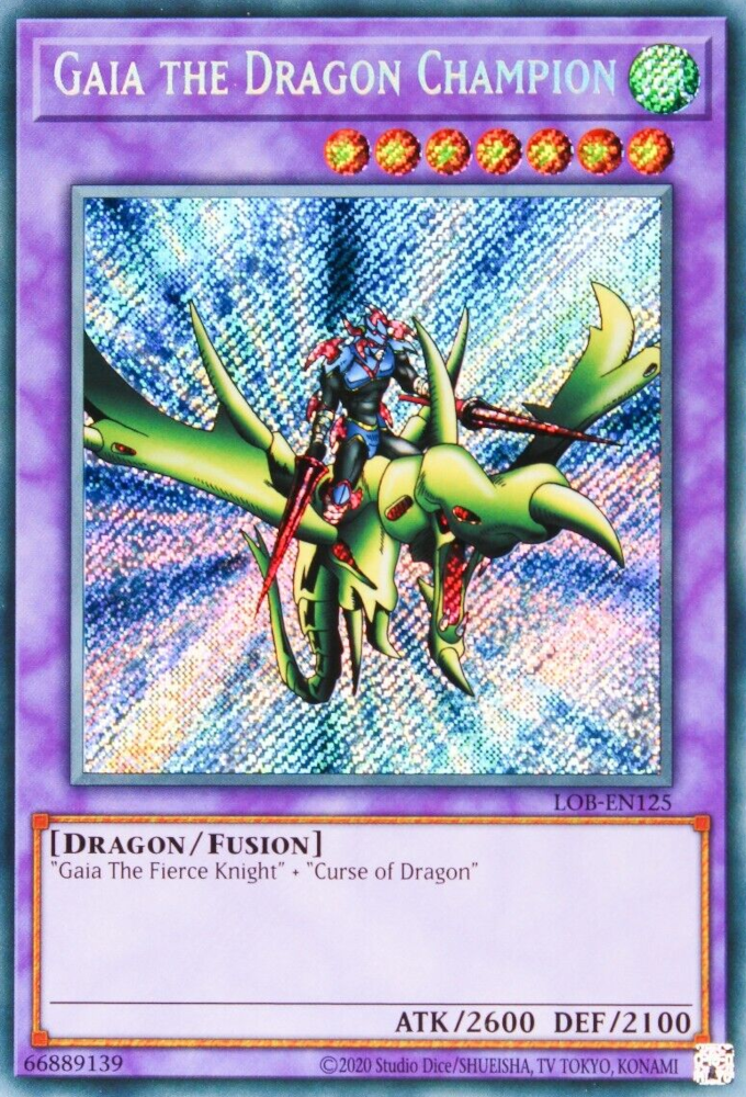 Gaia the Dragon Champion (25th Anniversary) [LOB-EN125] Secret Rare Yu-Gi-Oh!