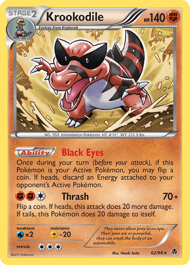 Krookodile (62/98) (Theme Deck Exclusive) [Black & White: Emerging Powers] Pokémon