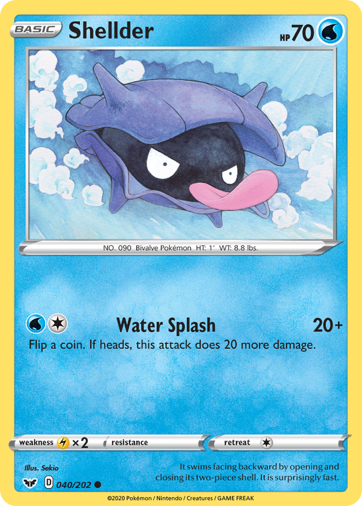 Shellder (040/202) [Sword & Shield: Base Set] Pokémon