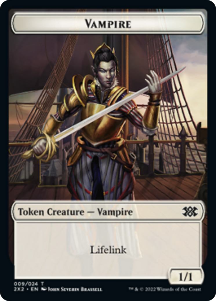 Zombie // Vampire Double-Sided Token [Double Masters 2022 Tokens] Magic: The Gathering