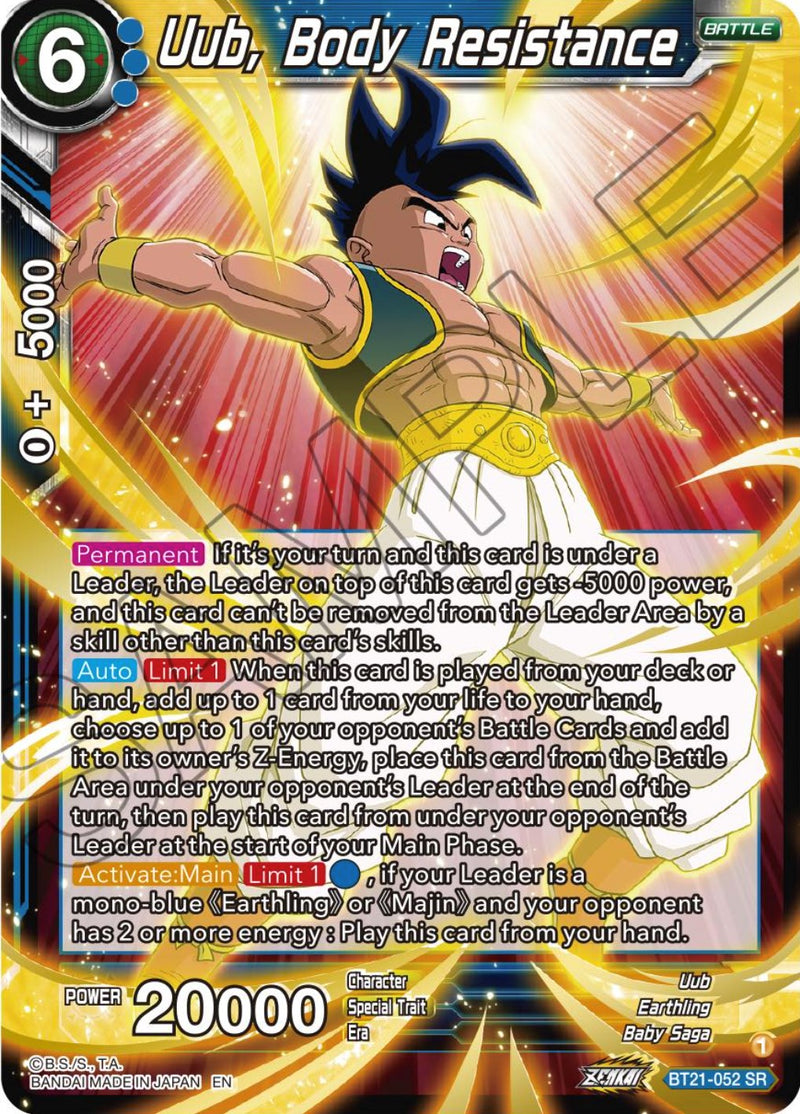 Uub, Body Resistance (BT21-052) [Wild Resurgence] Dragon Ball Super