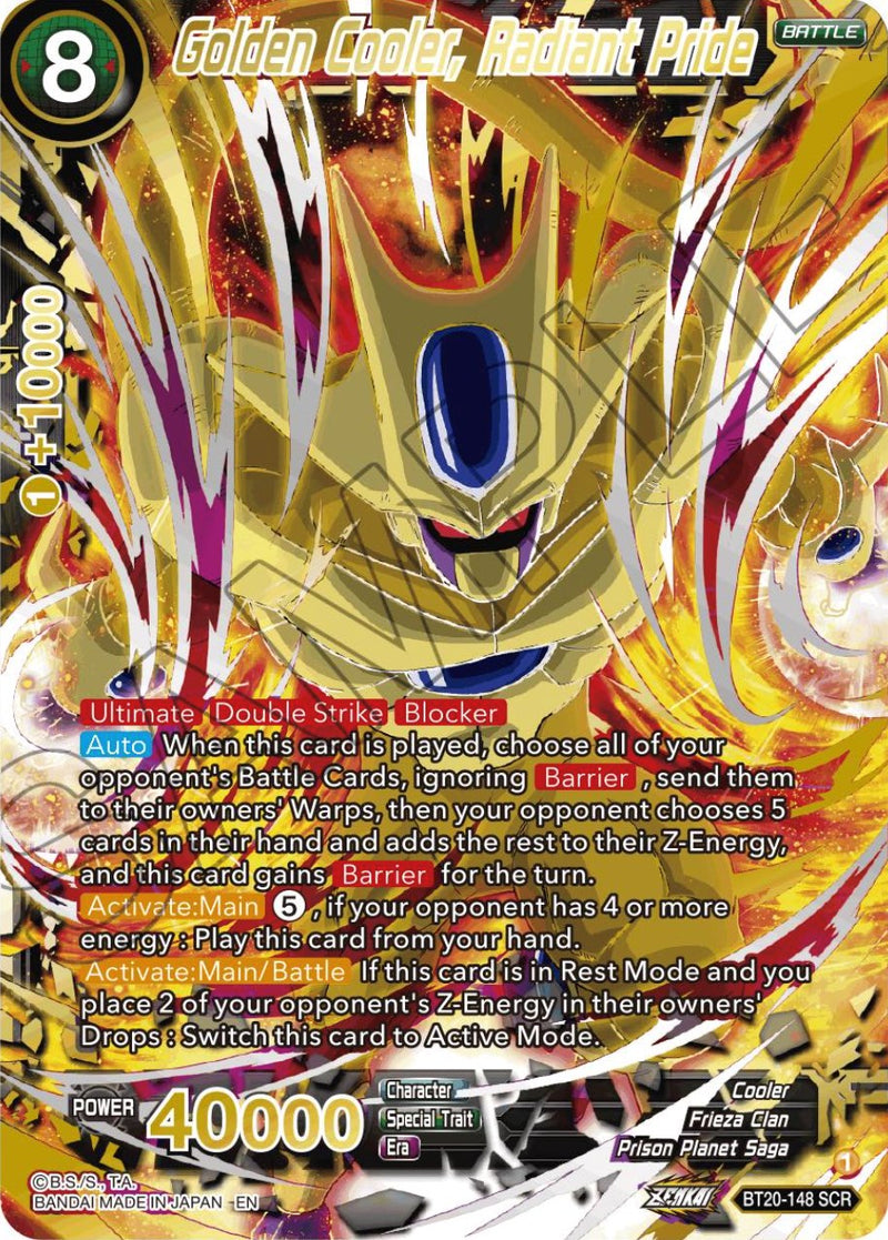 Golden Cooler, Radiant Pride (Alternate Art) (BT20-148) [Power Absorbed] Dragon Ball Super