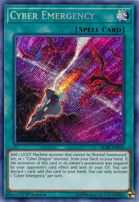 Cyber Emergency [BLRR-EN016] Secret Rare Yu-Gi-Oh!